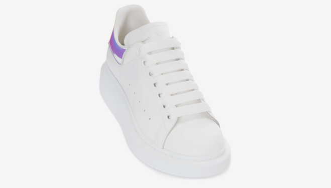 Women's Alexander McQueen Oversized Sneaker in White/Shock Pink - Get Discount Now!