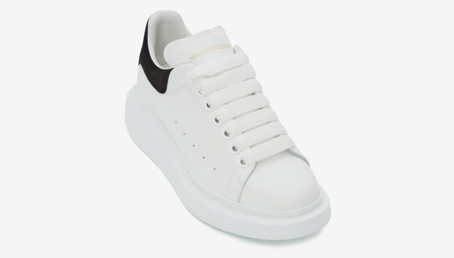 Shop Women's Alexander McQueen Oversized Sneaker in Ivory/Black - Don't Miss Out!