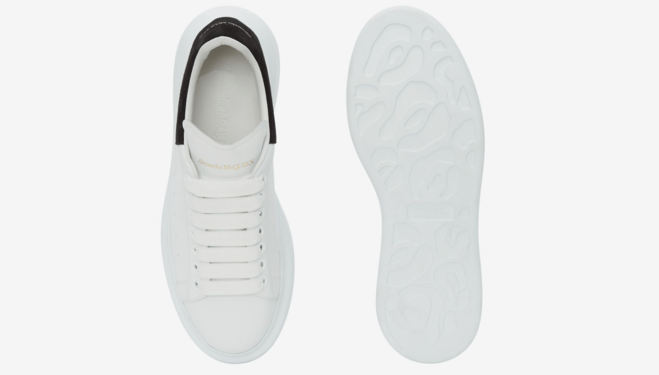 Women's Alexander McQueen Oversized Sneaker in Ivory/Black - Get it Now and Save!