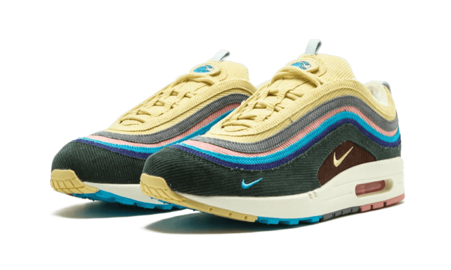 Men's Nike Air Max 1/97 VF SW Sean Wotherspoon LT BLUE FURY/LEMON WASH for Sale