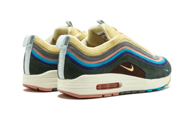 Shop Men's Nike Air Max 1/97 VF SW Sean Wotherspoon LT BLUE FURY/LEMON WASH