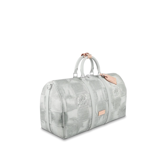Shop Now - Louis Vuitton Keepall Bandouliere 50 Stone Gray for Men