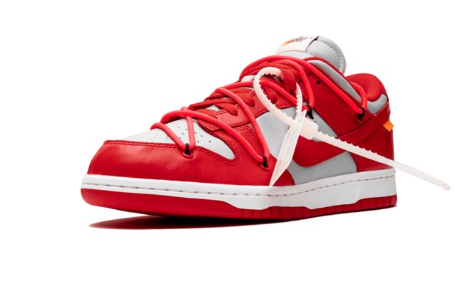 Buy Nike Dunk Low Off-White / University Red Men's Shoes On Sale