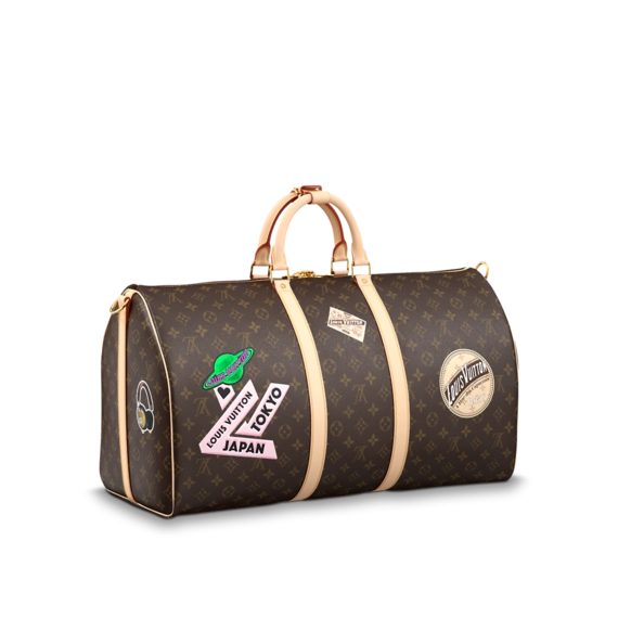 Be Fashionable with the Women's Louis Vuitton Keepall Bandouliere 55 My LV World Tour Bag!