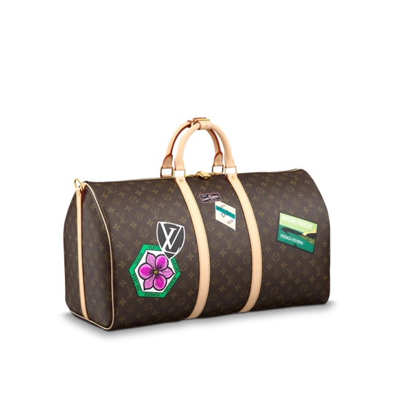 Look Stylish with the Women's Louis Vuitton Keepall Bandouliere 55 My LV World Tour Bag!