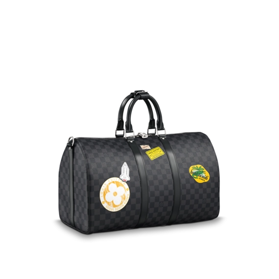 Women's Stylish Look: Buy Louis Vuitton Keepall Bandouliere 45 My LV World Tour and Save!