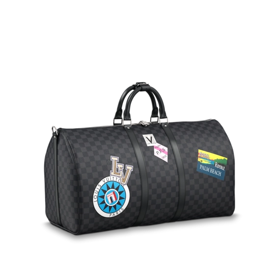 Luxury Women's Louis Vuitton Keepall Bandoulière 55 MY LV WORLD TOUR - Get It Now!