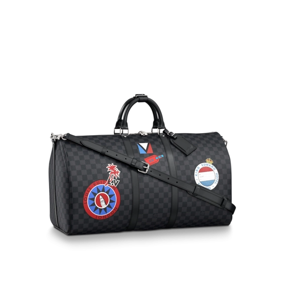 Women's Louis Vuitton Keepall Bandoulière 55 MY LV WORLD TOUR Bag - Get It Now!