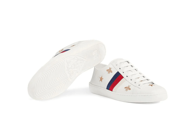 Be the Star of the Show with Gucci Ace with Bees and Stars Women's Shoes
