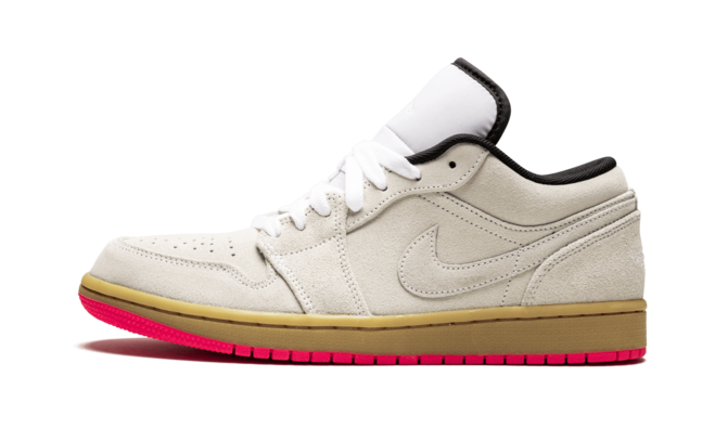 Shop Men's Air Jordan 1 Low - Hyper Pink WHITE/WHITE-GUM YELLOW and Get Discount Now!