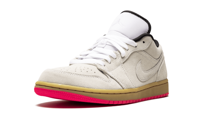 Save Big on Men's Air Jordan 1 Low - Hyper Pink WHITE/WHITE-GUM YELLOW Today!