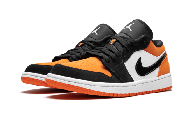 Men's Air Jordan 1 Low - Shattered Backboard BLACK/WHITE-STARFISH Available Here