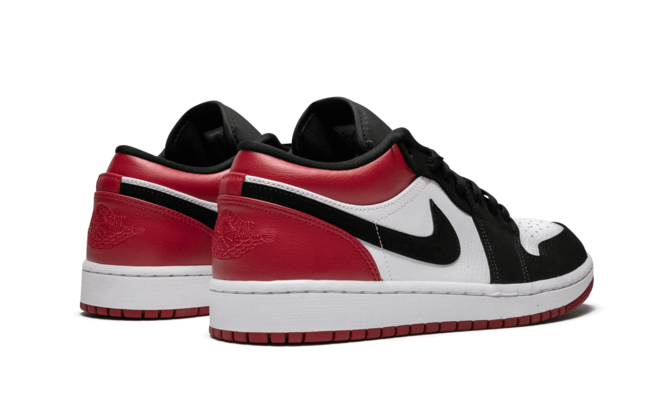 Be Trendy with Women's Air Jordan 1 Low - Black Toe WHITE/BLACK-GYM RED