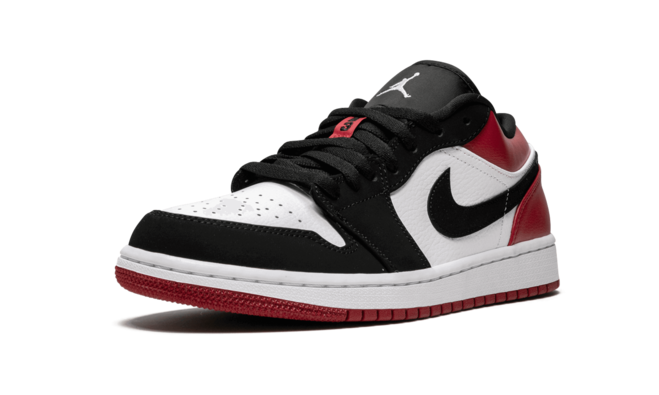 Men's Air Jordan 1 Low - Black Toe WHITE/BLACK-GYM RED - Get It Now!