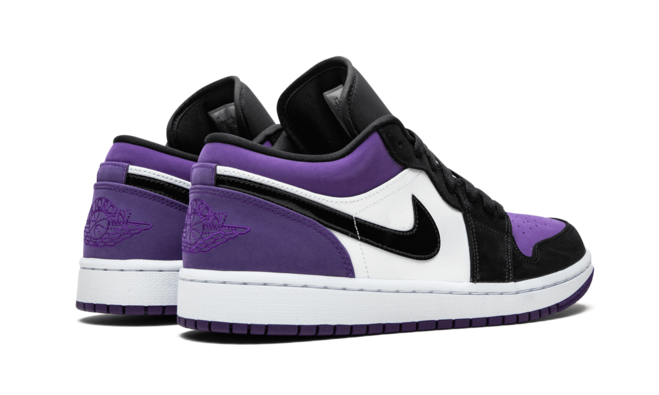 Fashionable Women's Air Jordan 1 Low - Court Purple WHITE/BLACK-COURT PURPLE Now Available!