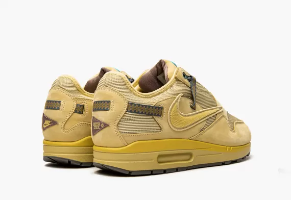 Grab the Nike Air Max 1 - Travis Scott - Saturn Gold for Men