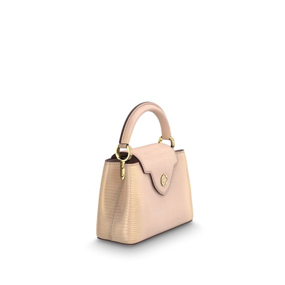 Shop Now and Get Discount On Women's Louis Vuitton Capucines Mini Light Pearly Gold!