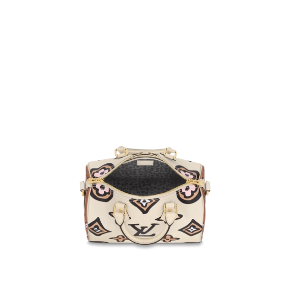 Elegant Louis Vuitton Speedy Bandouliere 25 Cream for Women's