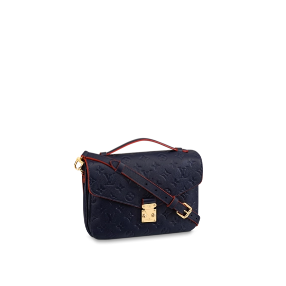 Shop Louis Vuitton Pochette Metis Navy Blue/Red for Women's Fashion