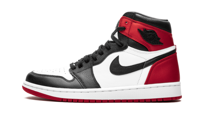 Men's Nike Air Jordan 1 High OG Satin Black Toe Sneakers - Get Discount!