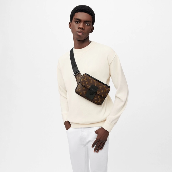 Get the perfect accessory for your outfit with a Louis Vuitton S Lock Sling Bag for men.