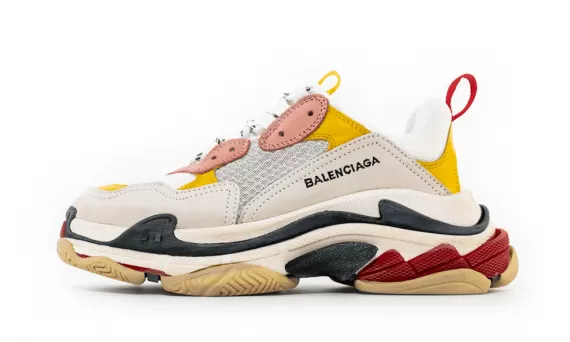 Look Stylish with Men's Balenciaga Triple S White/ Ecru/ Black - Shop Now!