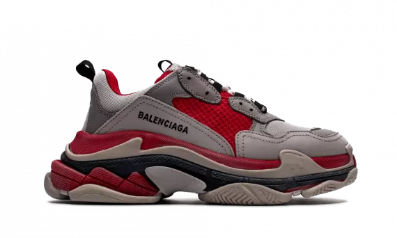 Shop Balenciaga Triple S Trainer Gray Red for Women's