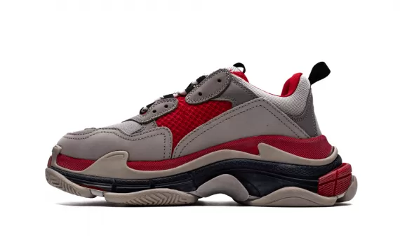 Get the Look with Women's Gray Red Balenciaga Triple S Trainer