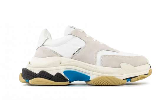 Women's Balenciaga Triple S Trainer White / Blue / Black - Shop Now and Get Discount!