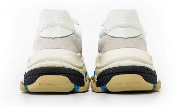 Discounted Balenciaga Triple S Trainer White/Blue/Black for Men's Now Available