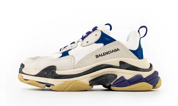 Get 20% Discount on Women's Balenciaga Triple S Trainer White Navy Purple - Shop Now!