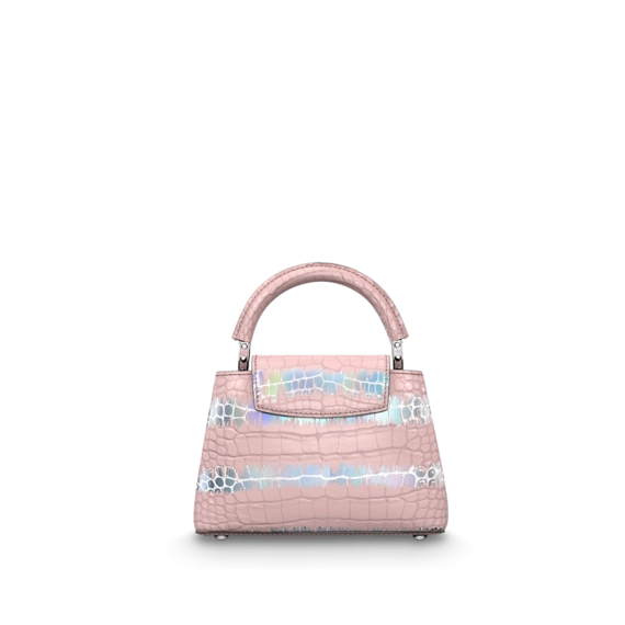 Women's Luxury Louis Vuitton Capucines Mini Pink/Silver at Discounted Price