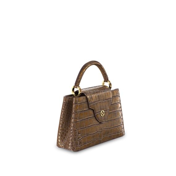 Women's Luxury Handbag - Louis Vuitton Capucines BB Fiery Brown at Discount!