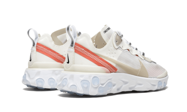 Stylish Nike React Element 87 Sail Light Bone-White for Women