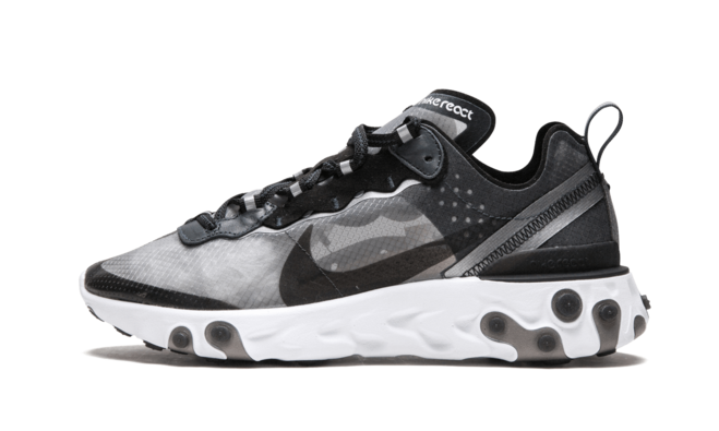 Buy Nike React Element 87 Anthracite Black-White Women's Shoes On Sale