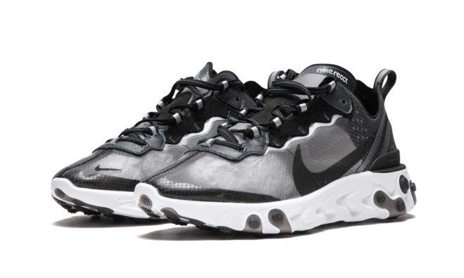 Women's Nike React Element 87 Anthracite Black-White Shoes - Sale Now