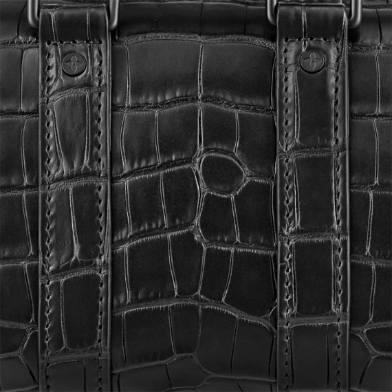 Get the Latest Louis Vuitton Keepall XS Croco Matte Black for the Stylish Man