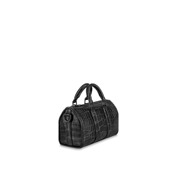 Men's Louis Vuitton Keepall XS Croco Matte Black Available Now