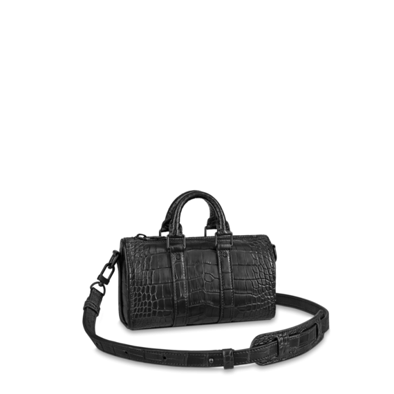 Get the Louis Vuitton Keepall XS Croco Matte Black for Men Now!