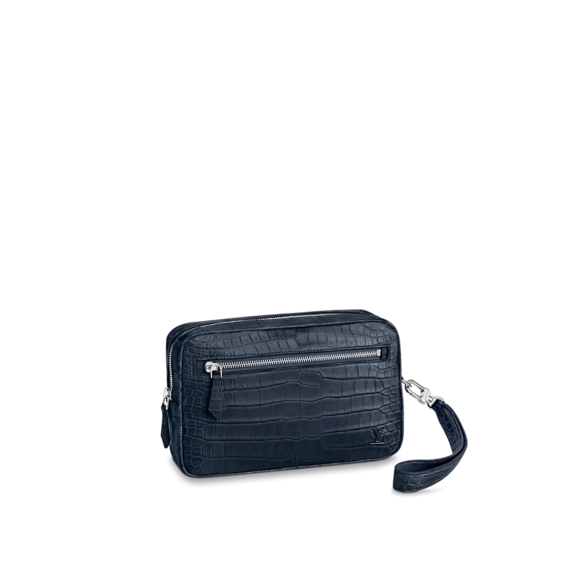 Women's Louis Vuitton Clutch Kasai Dark Blue Color - Buy Now with Discount!