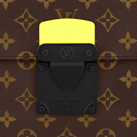 Style Up with Men's Louis Vuitton S Lock A4 Pouch Yellow