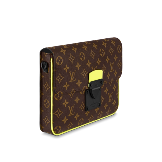 Shop Men's Louis Vuitton S Lock A4 Pouch Yellow