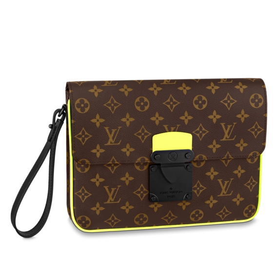 Buy Louis Vuitton S Lock A4 Pouch Yellow for Men's