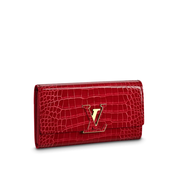 Shop Louis Vuitton Capucines Wallet Rubis Red for Women