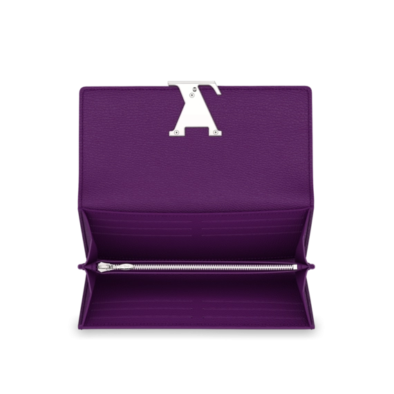 Stylish Women's Louis Vuitton Capucines Wallet Amethyste Purple - Get Discount!