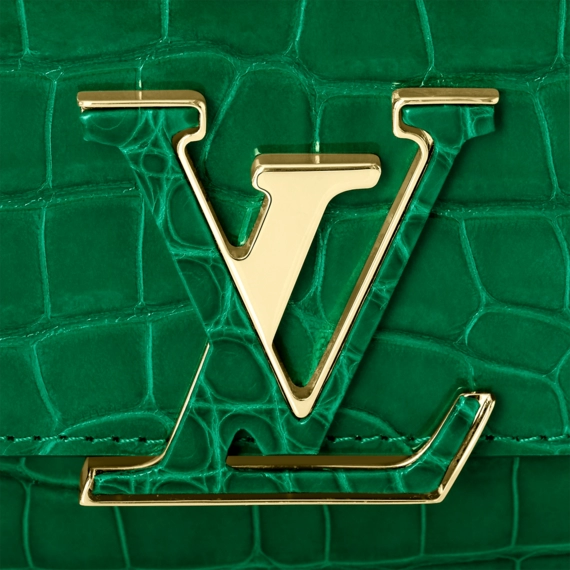 Women's Louis Vuitton Capucines Wallet Emeraude Green - Shop Now and Save!