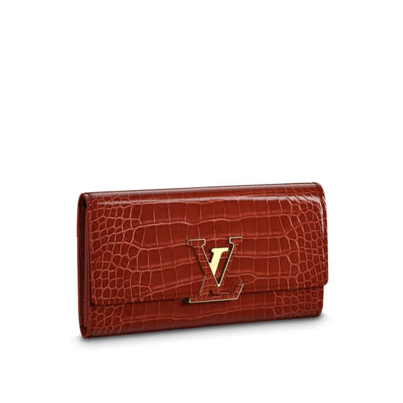 Women's Louis Vuitton Capucines Wallet Fauve Brown - Buy Now!