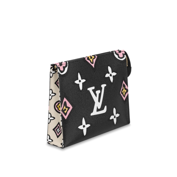 Update Your Look with the Louis Vuitton Toiletry Pouch 26 Black for Women.