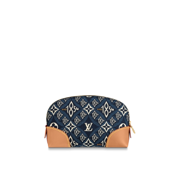 Don't Miss Out - Women's Louis Vuitton Since 1854 Cosmetic Pouch PM Jacquard Blue - Sale Now!