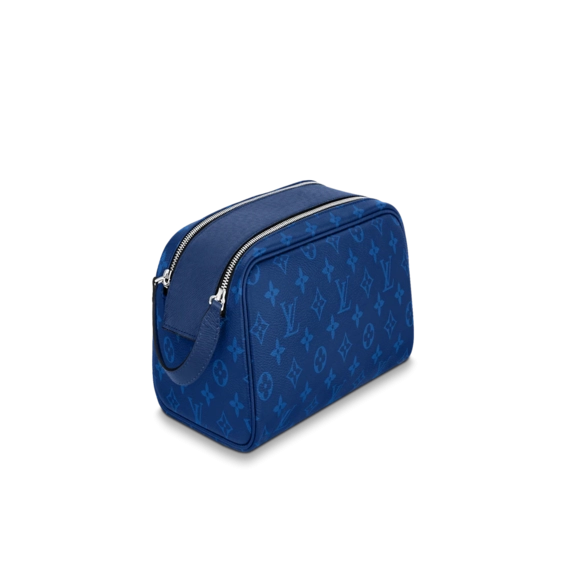 Look sharp with the Louis Vuitton Dopp Kit Toilet Pouch Cobalt Blue!